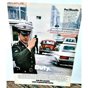 1978 Army Military Policeman Berlin Ad Vintage volkswagen